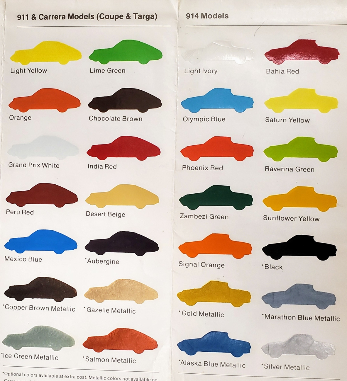 1974 Porsche Colors カタログ Was 1974 the best model year for Porsche Colors? | Rennbow - The